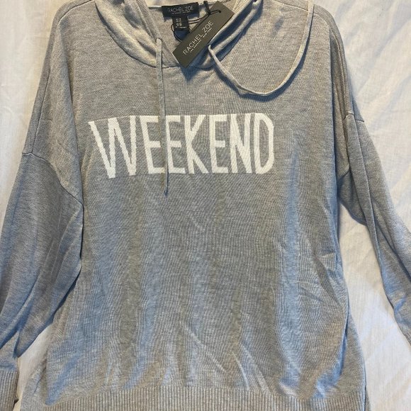RACHEL ZOE KNIT PULLOVER WEEKEND LIGHTWEIGHT HOODIE PLUS SIZE 1X NWT - Picture 1 of 4